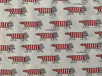 

90*145cm Cartoon cat DIY handmade patchwork cotton Canvas fabric cloth home textile Sewing DIY Tablecloth Sofa Cover