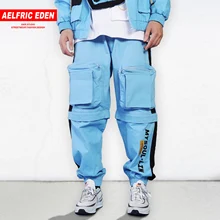 Aelfric Eden модные штаны-шаровары с эластичной резинкой на талии и карманами для мужчин Harajuku Хип-хоп Беговые брюки в повседневном стиле мужские брюки карго уличная одежда