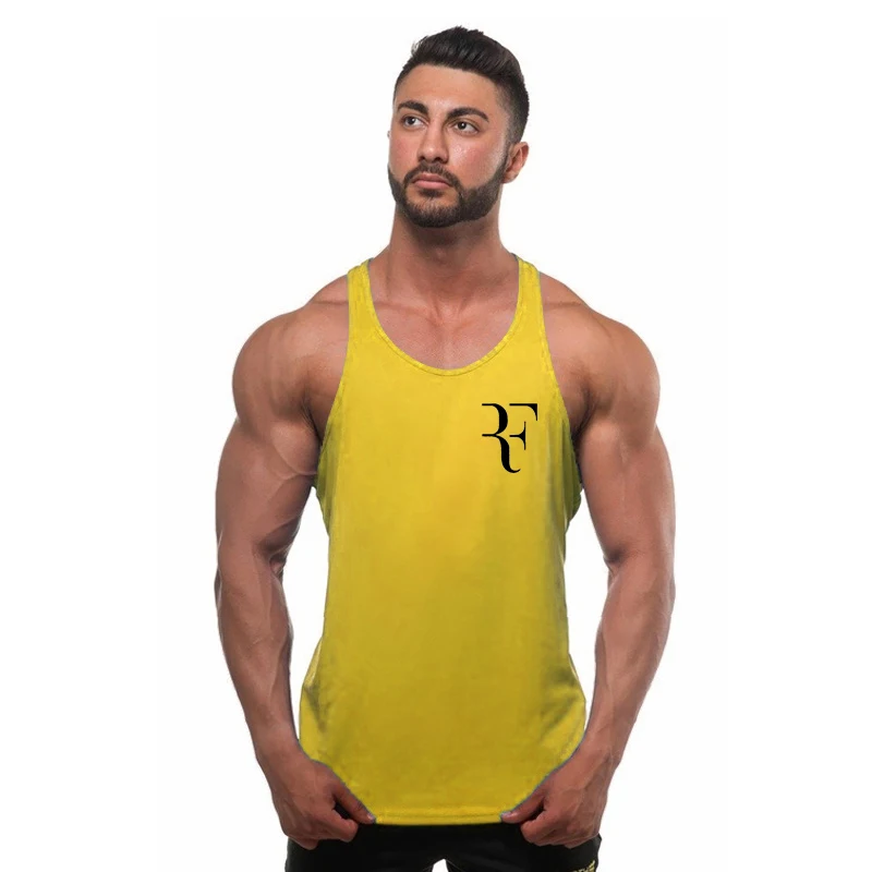 Gym Fitness vest Men's stretch tight vest round neck breathable and quick-drying men's vest running sleeveless T-shirt