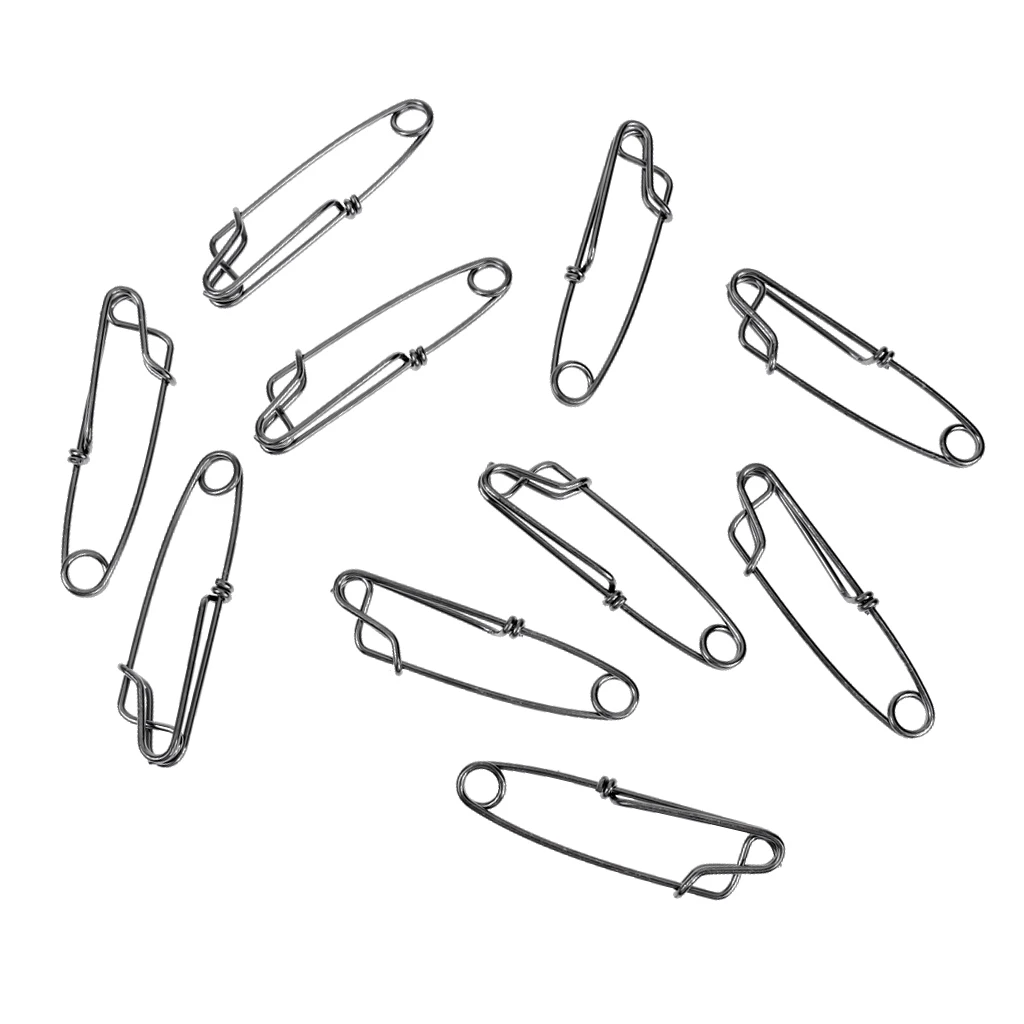 60x Long Line Clips Fishing Connectors Stainless Steel Snap Longline Branch Hanger Tuna Clip