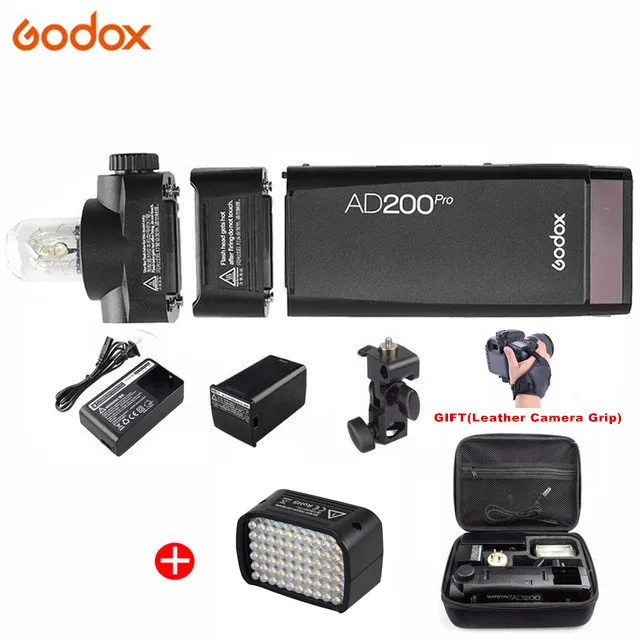 Godox AD200 Pro AD200Pro 200Ws 2,4G Вспышка стробоскоп 1/8000 HSS 500 полная мощность вспышки 0,01-2,1 s переработка батареи 2900 мАч - Цвет: Add AD-L