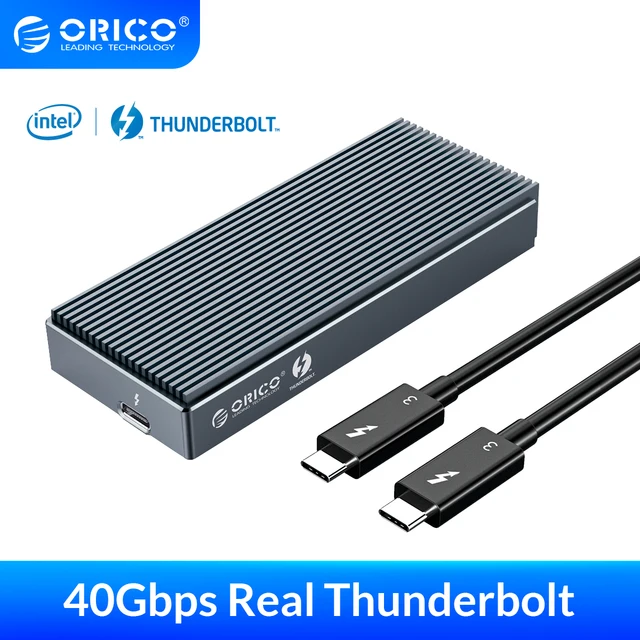 ORICO Thunderbolt 3 40Gbps NVME M.2 SSD Enclosure 2TB Aluminum USB C with 40Gbps Thunderbolt 3 C to C Cable For Laptop Desktop 1