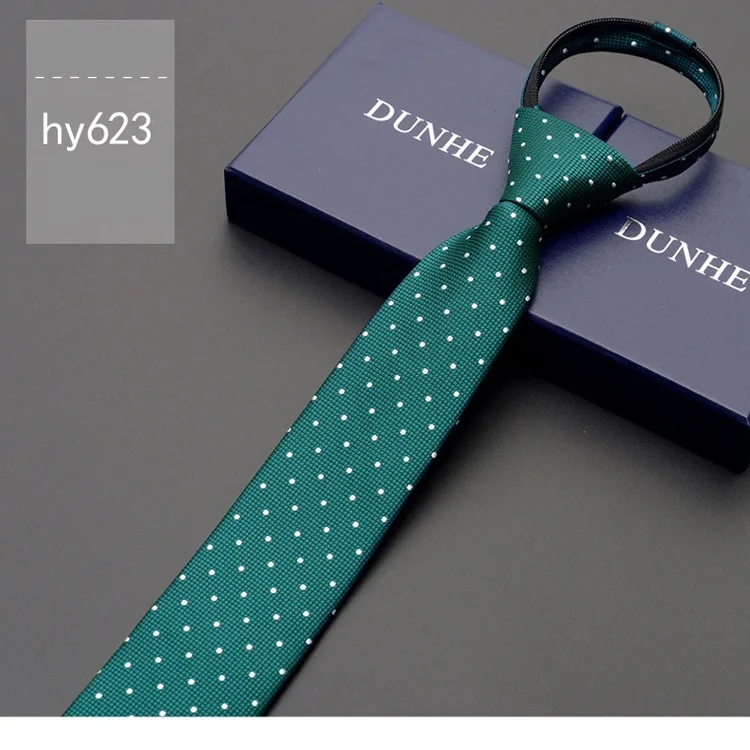 Высокое качество новые дизайнерские бренды модные деловые повседневные 6 см тонкие галстуки для мужчин полосатый желтый на молнии галстук с подарочной коробкой