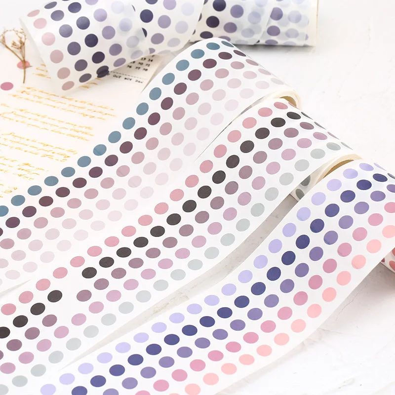 

1pcs Cute Bullet Journal Washi Tape Set Kawaii Gradient Dot Masking Tapes DIY Decorative Diary Scrapbooking Photo Ablums Gift