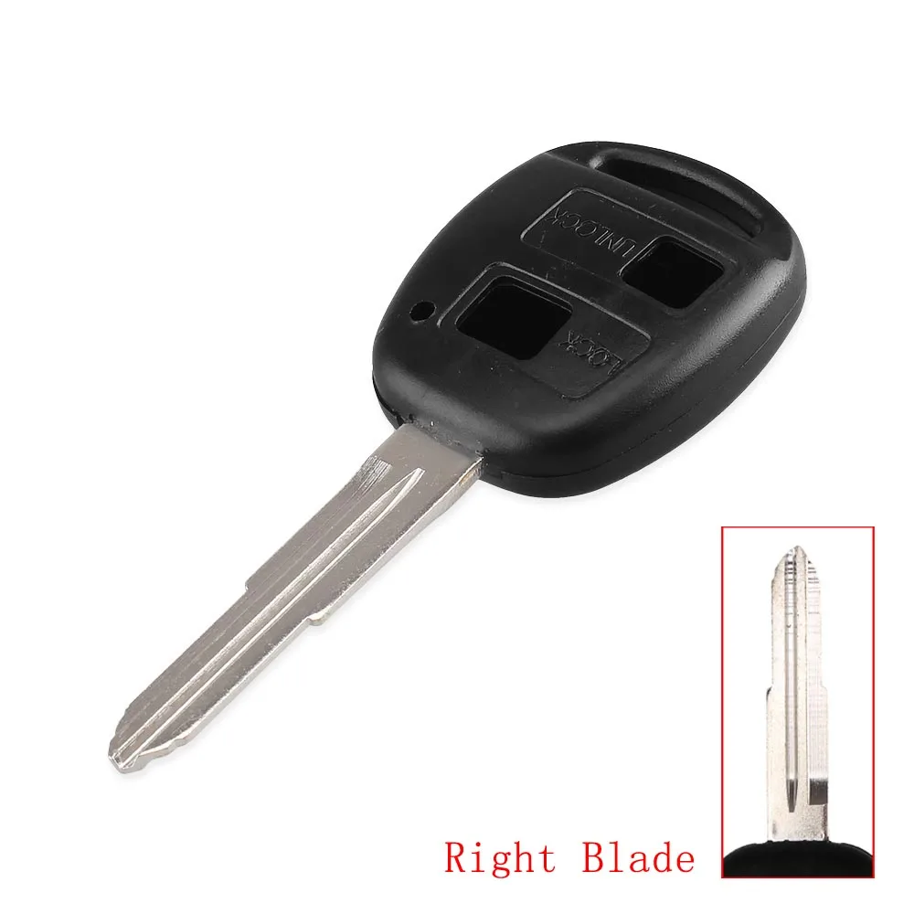 KEYYOU 2/3 Автомобильный ключ с кнопкой чехол для Toyota Camry Rav4 Corolla Prado Yaris Tarago Cruiser Land для Lexus RX300 ES300 LS400 GX - Цвет: 2 BT TYO41 Blade