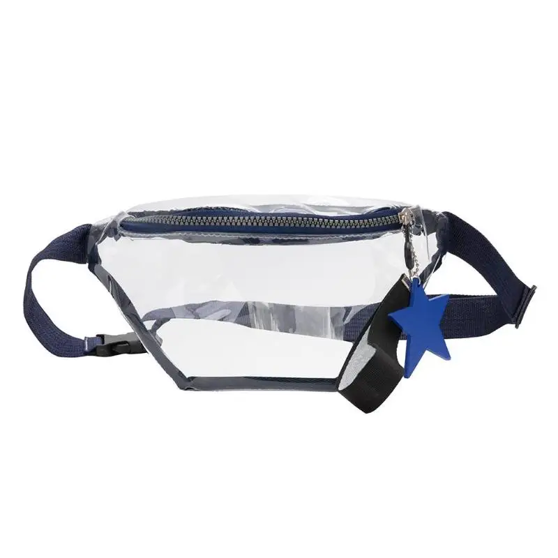 DARK BLUE Модный, из ПВХ, прозрачный, поясная сумка для женщин, сумки через плечо - Цвет: DARK BLUE