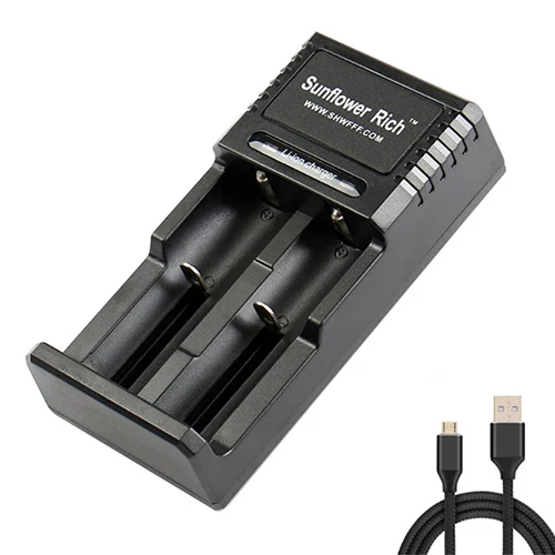 Battery charger Acegreen 2 слота 18650 зарядное устройство для батарей Li-Ion 18650 16340 18500 26650 18350 литиевая батарея зарядное устройство светодиодный индикатор - Цвет: Battery charger