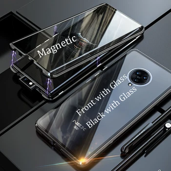 Перейти на Алиэкспресс и купить Магнитный чехол VIVO NEX 3 2 IQOO NEO S5 S1 V15 Pro двухсторонний Стекло чехол VIVO V17 Y9S X21 X23 X27 Pro Z3 V11i Z5X Y17 Y93S чехол