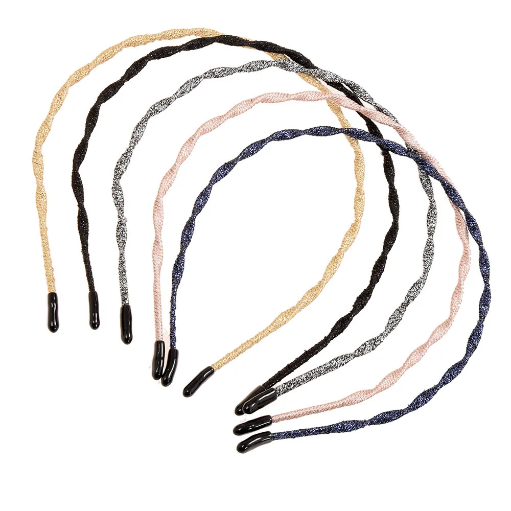 

1 pc Fashion wave Mens Women Unisex Black Wavy Hair Head Hoop Band Sport Headband Hairband hair accessories