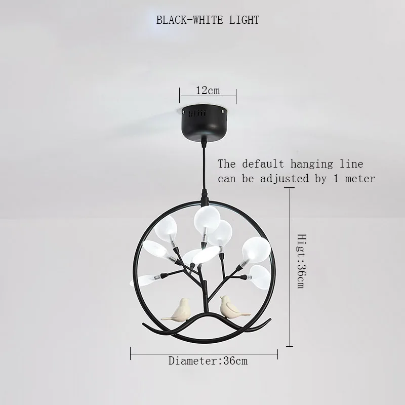 BLACK-WHITE LIGHT Постмодерн Круглый G4 База подвесной светильник балкон светильник ing ресторан светильник s вход крыльцо огни коридор прохода птица - Цвет корпуса: BLACK-WHITE LIGHT