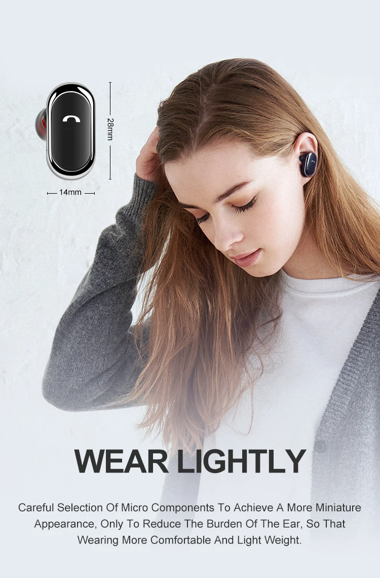 D005 беспроводные наушники TWS Bluetooth 4,2 в ухо мини стерео звук спортивные наушники с зарядной коробкой для смартфонов гарнитуры