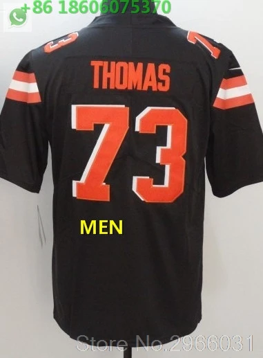 A+++ Качественная мужская майка для взрослых Joe Thomas 73 Jabrill Peppers 22 DeShone Kizer 7 Joe Haden 23 Cleveland