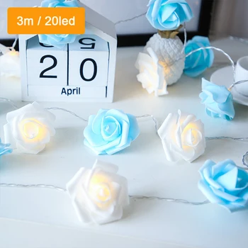 

3M 20Leds Rose Flower led Fairy String Lights USB Light Wedding Valentine's Day Event Party Garland Decor Luminaria