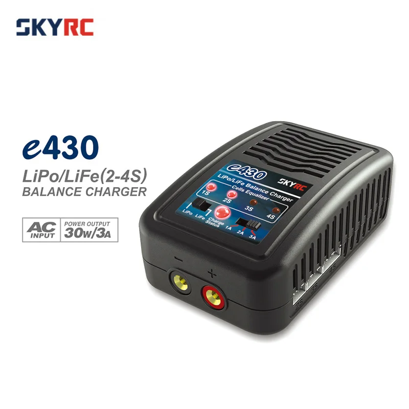 Caricabatterie Skyrc E430 30W 3A Ac100-240V 2-4 Celle 200Ma Per Caricabatterie Per Auto Rc Drone Boat Lipo Life Balance