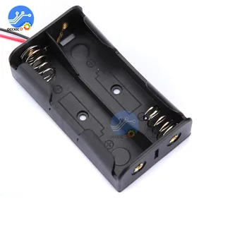 

5PCS Plastic Battery Case Storage Box Holder with Wire Leads for 2 X AA 3.0V 2AA