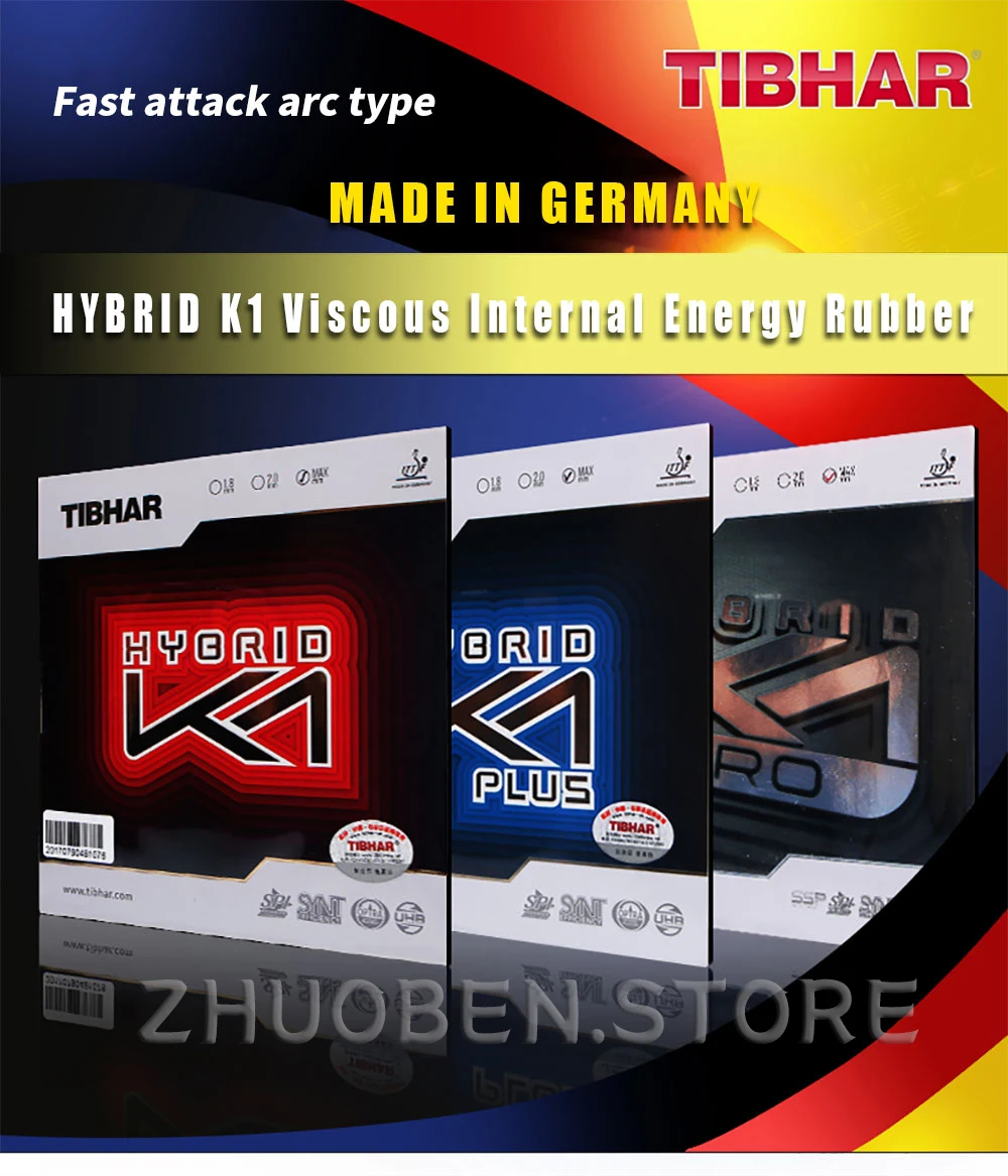 Description Picture 2 of itemTIBHAR HYBRID K1 / K1 PLUS / K2 / K1 PRO Sticky Forehand Offensive Pimples In Table Tennis Rubber Ping Pong Sponge Original