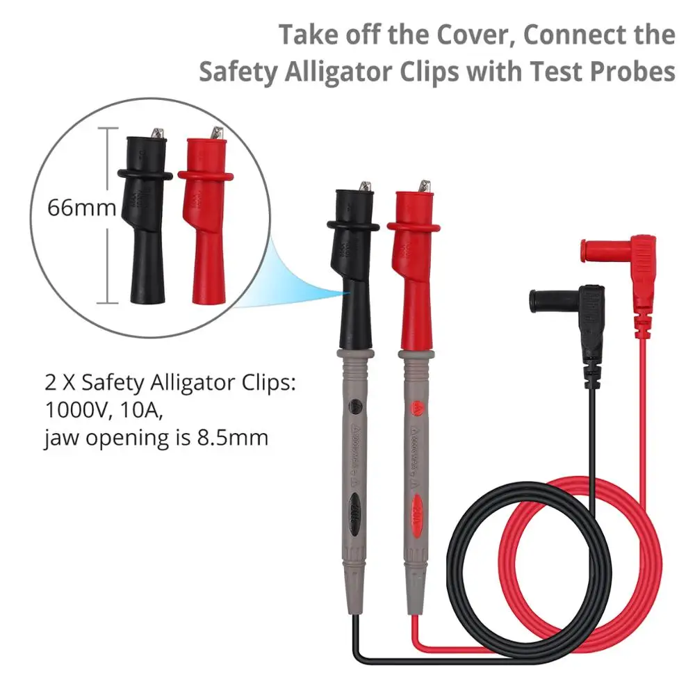 Neoteck электронный Аллигатор заколки измерительный наконечник мультиметра набор зонд-тестер набор проводов