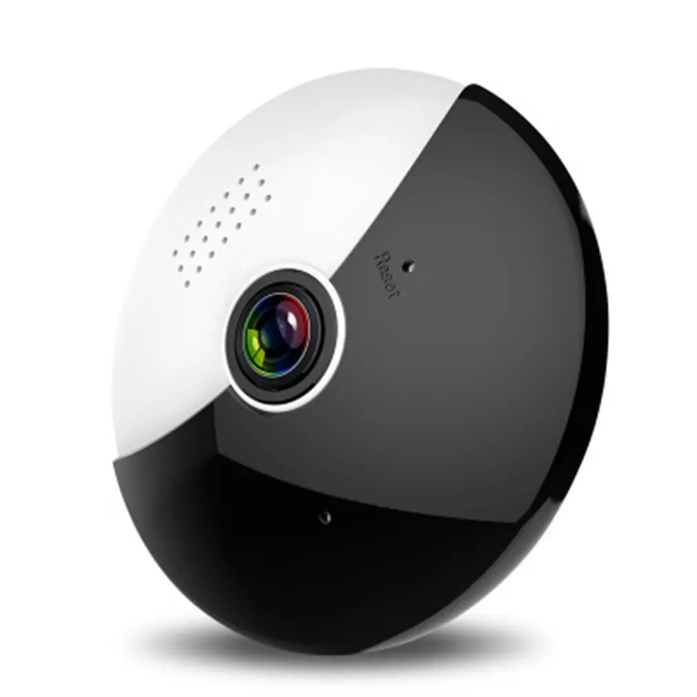 

Round Wireless Wifi 360 Degree Panoramic Network Camera Mobile Phone Remote Monitor 1920*1080 V-201T(W) ACEHE 6.5\