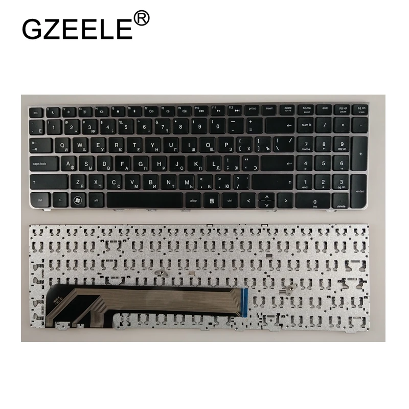 GZEELE Новая русская клавиатура для ноутбука hp PROBOOK 4530 4530S 4730 4730S 4535S 4735s RU с серебристой рамкой Замена ноутбука