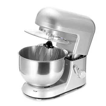

110V 650W Stand Mixer Kitchen Bowl Blender Mixer Food Kneading Baking Machine Cooking Tools Food Processor Silver 5.5L