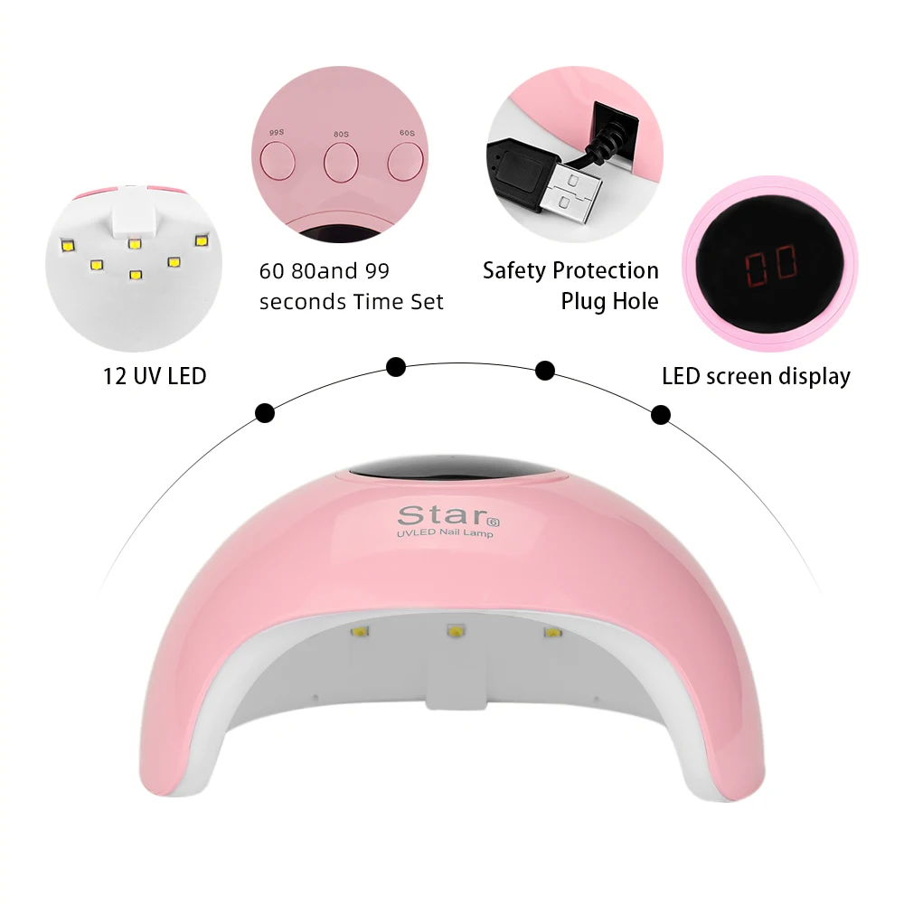 Pink-Nail-Dryer-Lamp-Uv-Led-Ongles-Materiel-Professionnelle-Lampe-Dryer-Nail-Lampa-Manicure-Gel-Led (2)