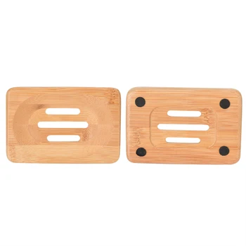 

Creative 1PC Shower Soap Dish Bathroom Accessories Sets Natural Bamboo Wood Bathroom Shower Soap Tray Dish Storage Holder Plate