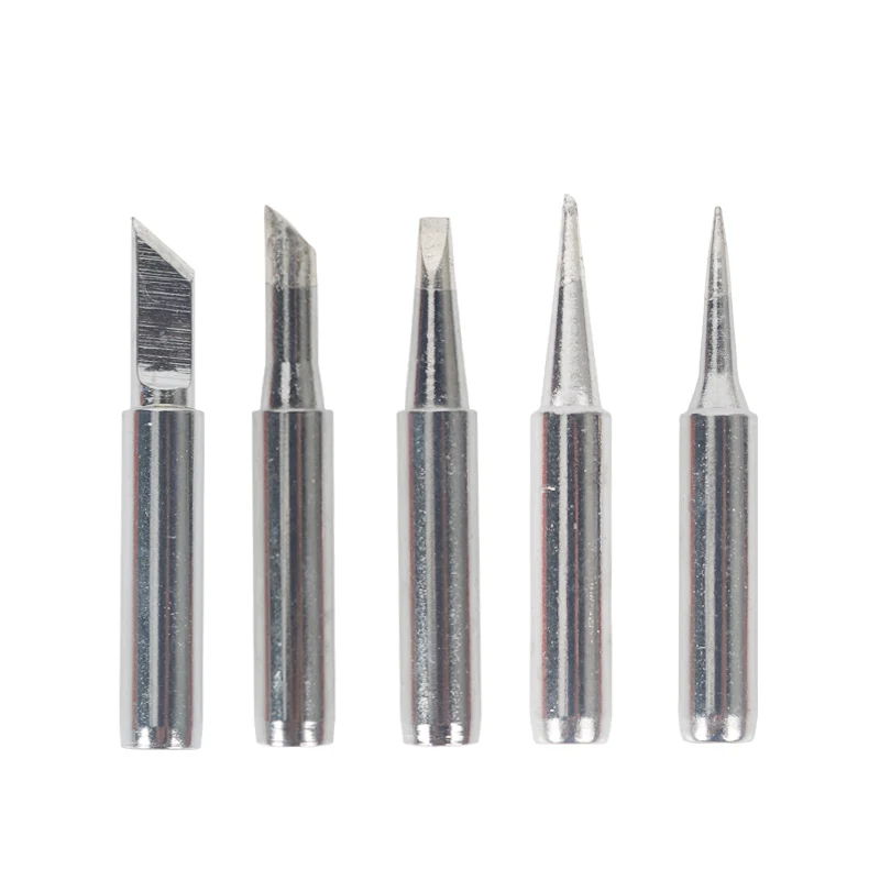 5Pcs 2.4D+3C+I+B+K Soldering Iron Tips Pure Copper Soldering Iron Head Set DIY Electric Soldering Iron Replacement Tip Repair soldering paste