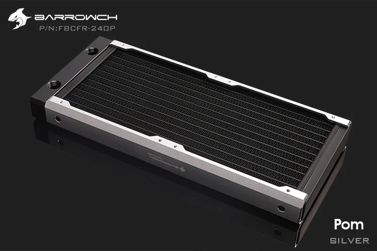 Barrowch FBCFR-240, многоцветный модульный 240 мм радиатор, акрил/Пом съемный радиатор для 120 мм вентиляторов - Цвет лезвия: POM silver