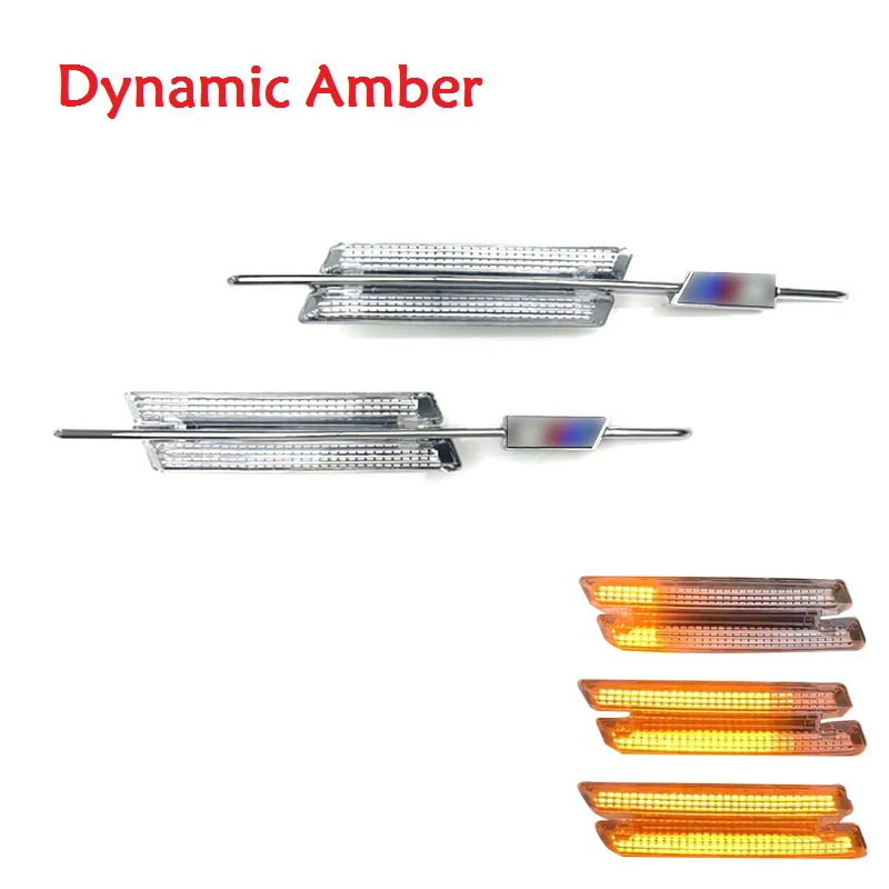 2 шт. светодиодный Янтарный Боковой габаритный фонарь поворотники Индикатор