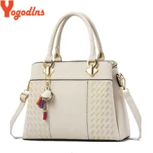 Yogodlns, модные женские сумки, с кисточками, из искусственной кожи, сумка, топ-ручка, вышивка, сумка через плечо, сумка на плечо, женская, простой стиль