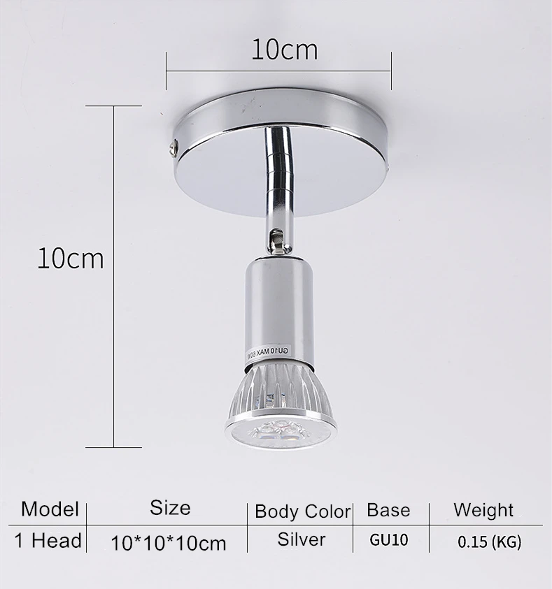 [DBF] Круглый GU10 потолочный светильник Гостиная регулируемый 3-потолочный светильник пятна Спальня светодиодный Кухня крепление для изогнутой поверхности пятно света
