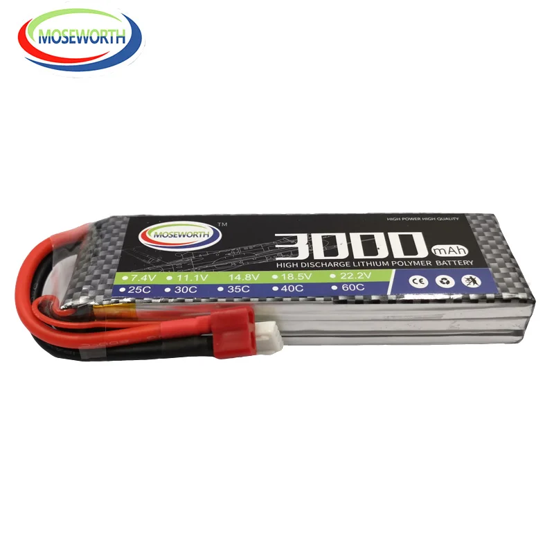 

3S RC LiPo Battery 11.1V 3000mAh 30C Burst 60C For RC Airplane Drone Car Tank FVP Truck Rechargeable Batteries LiPo 3Ah 3S