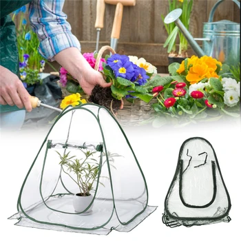 

Portable Warm Mini Garden Plants Tent Folding Waterproof Transparent Greenhouse Cover Plant Greenhouse Cover Protect Flowers