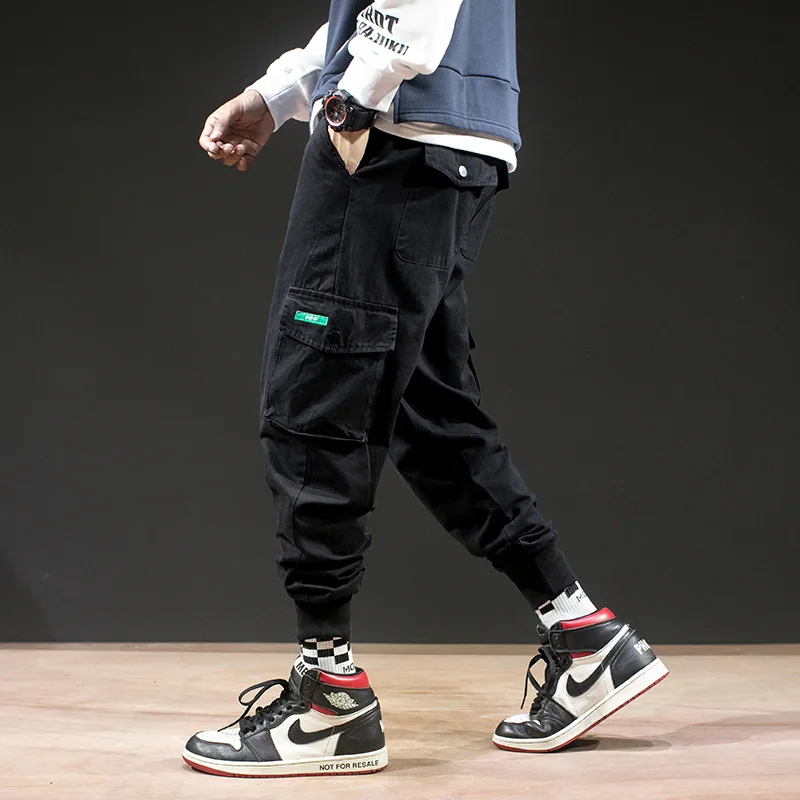 

2019 Autumn New Style Japanese-style Multi-pockets Workwear Pants MEN'S Casual Pants Loose-Fit Beam Leg Harem Pants MEN'S Trouse