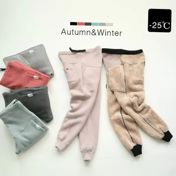 

Winter thicken lamb flannelette pregnant women pants designer maternity pregnant pants maternity plus size pants winter trousers
