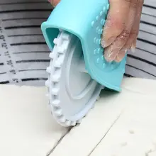 Пицца пицца выпечка решетчатый резец печенье кондитерский пирог украшение лапши резак пластик прокатки колеса декоратор ролик Гладкий DIY