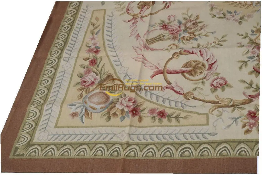 wool aubusson rugs embroidery luxury en 274CMX366CM 9 'X 12' YM13gc156aubyg6