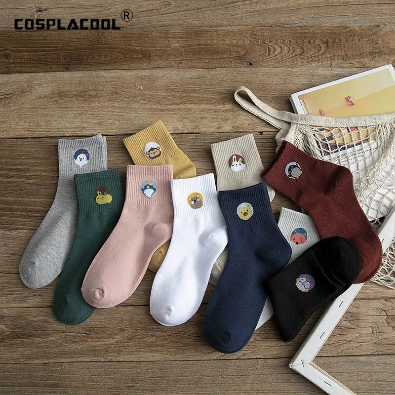 

Creative Funny Socks Cotton Different Cute Animals Pattern Women Socks Novelty Design Harajuku Crew Cartoon Lovely Socks Sokken