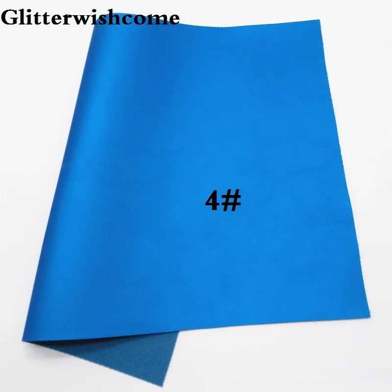 Glitterwishcome 30X134 см мини рулон синтетическая кожа, Флуо металлик гладкая кожа ткань винил для луков, GM015A - Цвет: 4