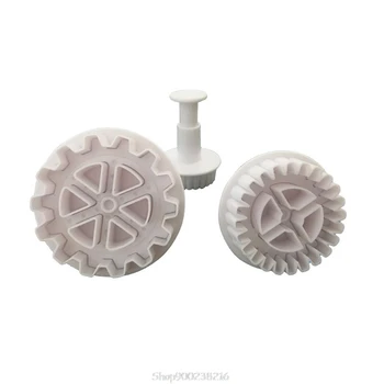 

3 Pieces Gear Cookie Cutters Steampunk Cogs Mold Clock Wheel Mold Fondant Molds for DIY Cake Cupcake Decor Au 20 Dropship