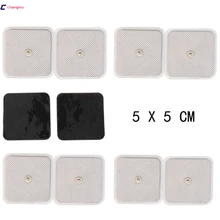 Высокое качество 50 штук(25 пар) 5 см* 5 см проводящие электроды колодки TENS/электроды ems использовать с TENS/EMS машины