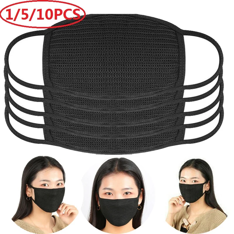 

1/5/10 PCS Face Mask Reusable Filtration Anti Virus Face Mouth Mask Respirator Earloop Unisex Mask Health Washable Dropshipping