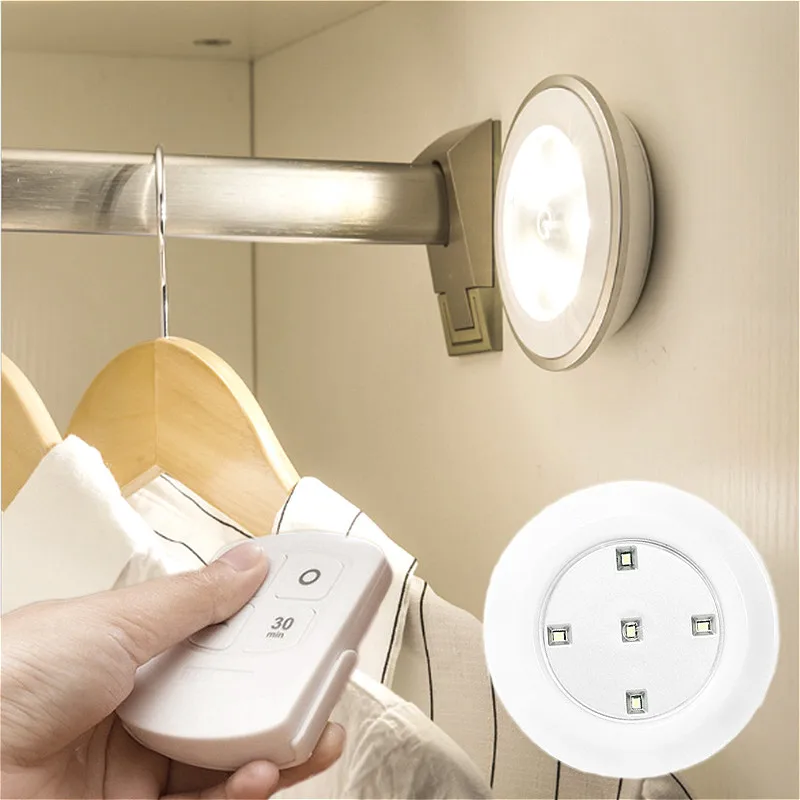 Беспроводная светодиодная подсветка под шкаф с регулируемой яркостью и пультом