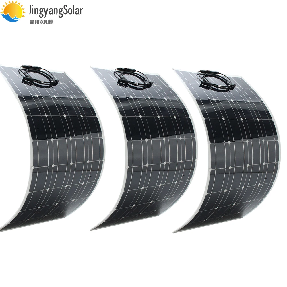 Semi flexible 100 Watt Solar Panel 12V High Efficiency Class-A monocsytalline Cell 100W Monocrystalline Panels | Электроника