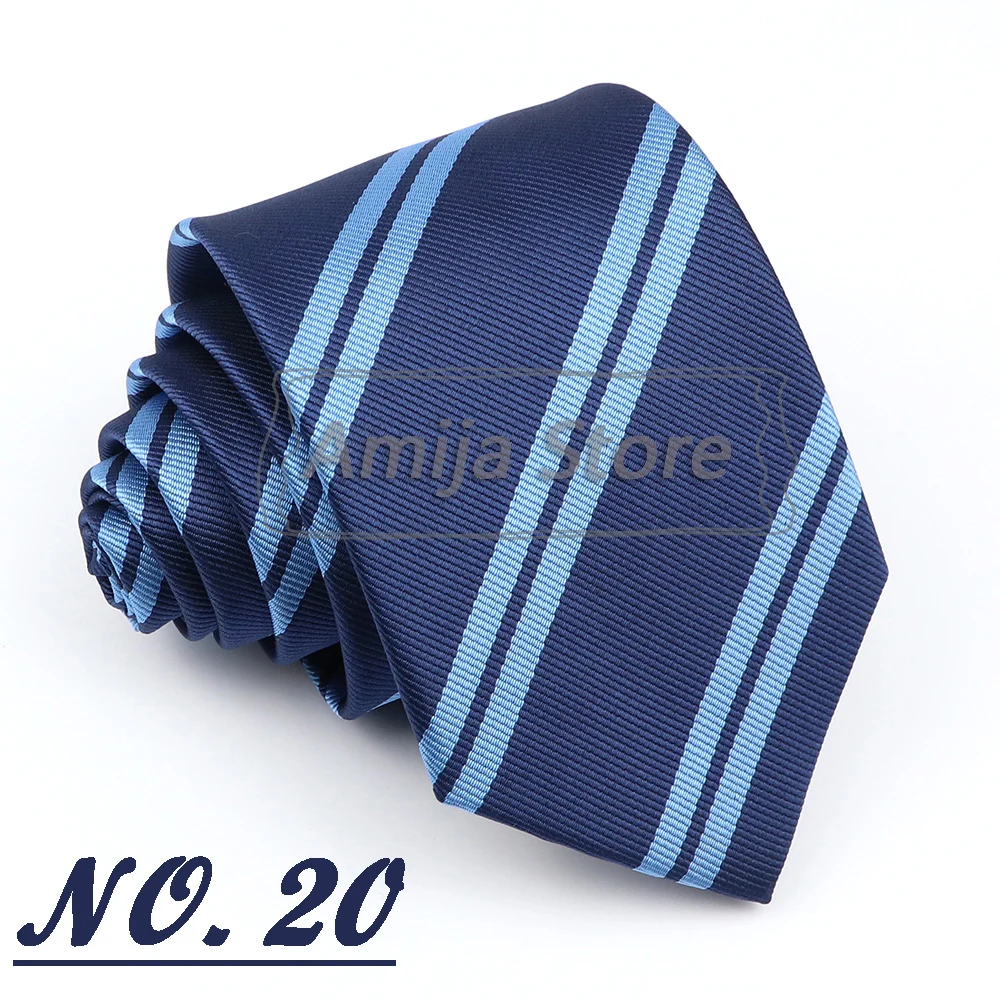 Brandneue Herren-Krawatte, rot, blau, gelb, gestreift, kariert, Jacquard-Krawatte, tägliches Tragen, Accessoires, Krawatte, Hochzeit, Party, Geschenk für einen Mann – Detail 25