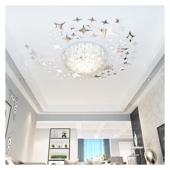 

3d Mirror Wall Stickers 56 PCS Stars Wall Decals Diy Home Decor Wall Sticker For Kids Room Living Room Wall Decoration