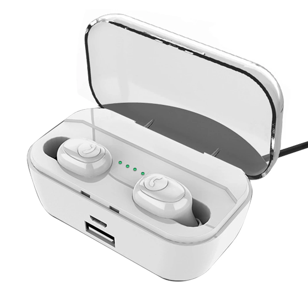 Bluetooth-наушники с зарядкой, гарнитура, наушники 8D, стерео беспроводные наушники, мини беспроводное зарядное устройство с 3500 мА/ч зарядным устройством, наушники - Название цвета: 2