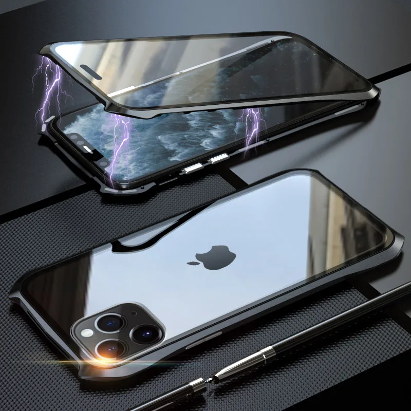 

OceSap For iPhone 11 Pro Max Case 9H Tempered Glass Full Wrap Magnetic Case For iPhone 11Pro Max 11Pro Phone Case Coque Cover