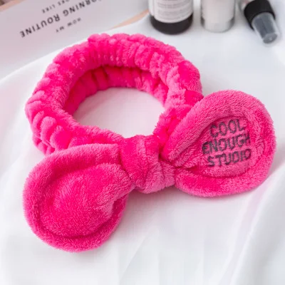 Fashion Hair Bands Children Hair Bands Elastic Hair Bands Wash gargle Hair Bands Sports yoga Hair Bands bowknot Hair Bands - Цвет: Розово-красный