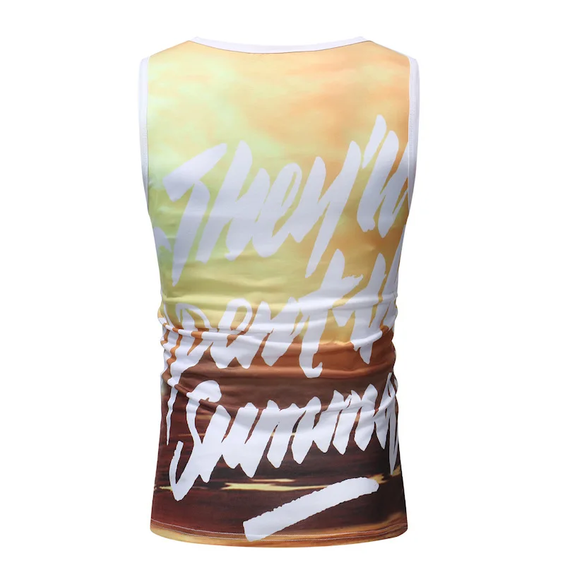 

Summer New Style Hot Sales Cool Figure Printed Trend of Fashion Plus-sized Menswear Casual Sleeveless Vest